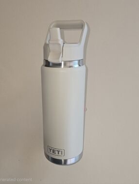 YETI Rambler 26 oz Bottle, Vacuum Insulated, Stainless Steel, Cresm